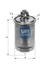 Comprar 2443000 UFI Filtro diesel