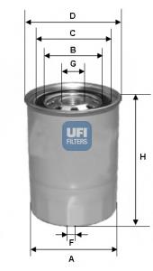 24.423.00 UFI filtro de combustible