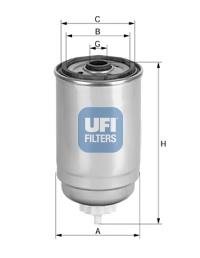 24.414.00 UFI filtro combustible