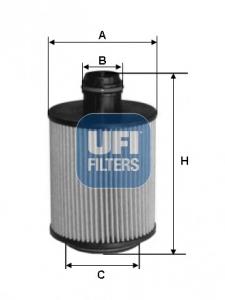 Filtro de aceite motor UFI 2508800