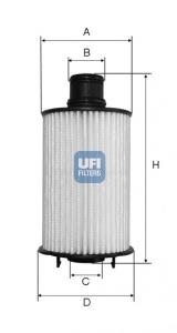 25.073.02 UFI filtro de aceite