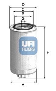 24.500.00 UFI filtro combustible