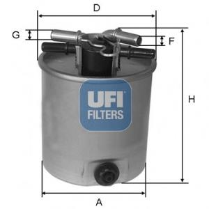 Filtro combustible UFI 2402601 precio, desde 21,97 EUR