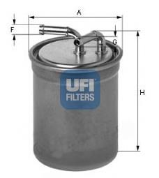Filtro combustible UFI 2401600 precio, desde 21,00 EUR