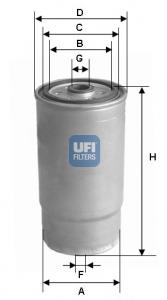 Filtro de combustible 2401200 UFI