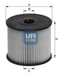Comprar 2605400 UFI Filtro diesel