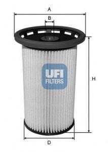 Filtro de gasoil UFI 2602600