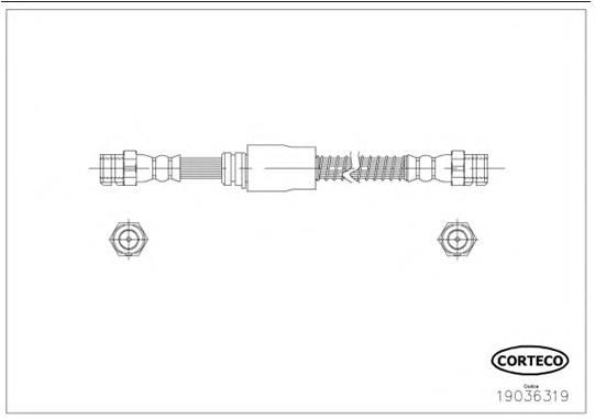 19036319 Corteco latiguillo de freno delantero
