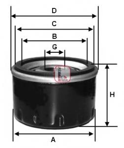 S 3261 R Sofima filtro de aceite