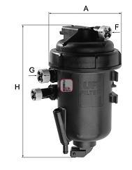 Caja, filtro de combustible S5127GC Sofima