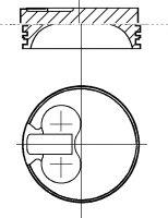 A350848STD AE pistón completo para 1 cilindro, std
