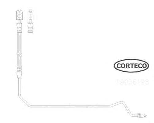 19036198 Corteco tubo flexible de frenos trasero izquierdo