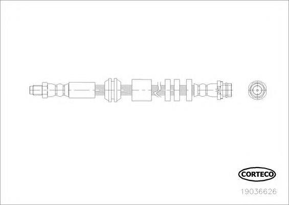 LR008148 Land Rover Tubo de frenos delantero