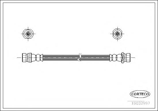 Tubo flexible de frenos trasero 19032997 Corteco