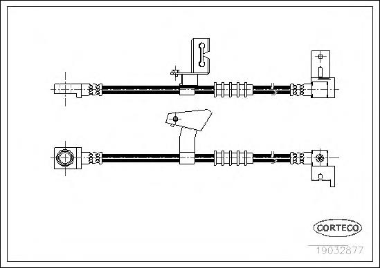 Tubo flexible de frenos delantero izquierdo 19032877 Corteco