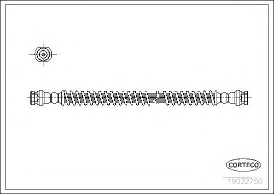 Latiguillo de freno delantero 19032750 Corteco