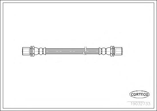 Tubo flexible de frenos trasero 19032733 Corteco