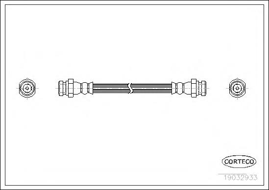 Tubo flexible de frenos trasero 19032933 Corteco