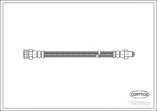 Tubo flexible de frenos trasero 19032930 Corteco