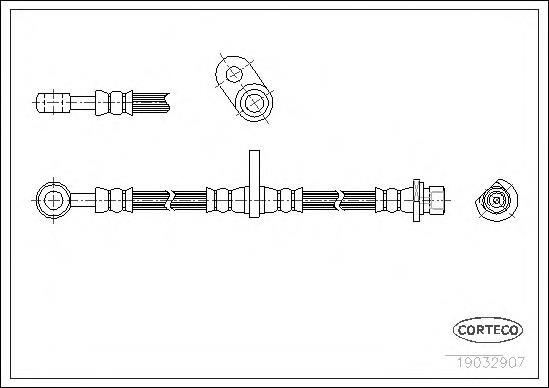 Tubo flexible de frenos trasero derecho para Honda Legend (KA7)