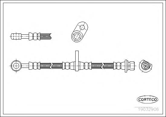 Tubo flexible de frenos trasero izquierdo para Honda Legend (KA7)