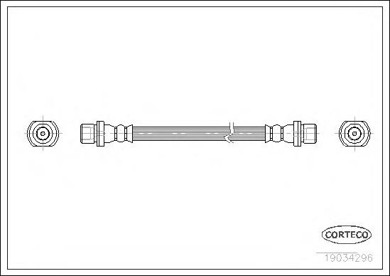 19034296 Corteco tubo flexible de frenos trasero