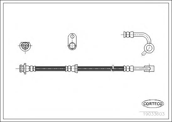 19033603 Corteco latiguillo de freno trasero