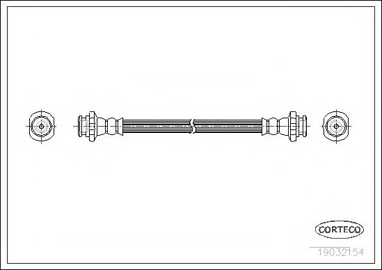 Tubo flexible de frenos trasero 19032154 Corteco