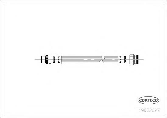 19032097 Corteco tubo flexible de frenos trasero