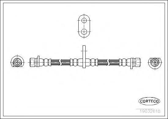 Tubo flexible de frenos trasero 19032618 Corteco