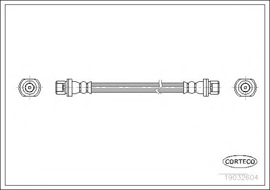 Tubo flexible de frenos trasero 19032604 Corteco