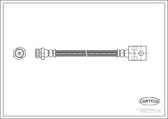 Tubo liquido de freno trasero Japan Parts TF185