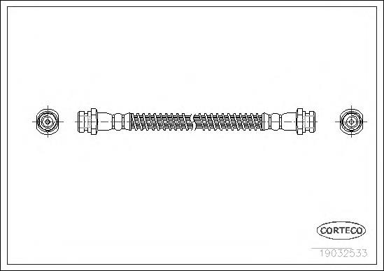 Tubo flexible de frenos trasero 19032533 Corteco