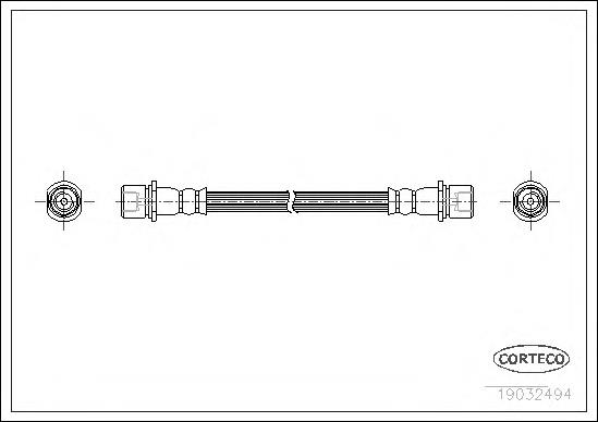 Tubo liquido de freno trasero 19032494 Corteco