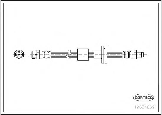 19034869 Corteco latiguillo de freno delantero