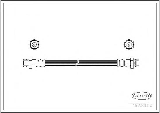 MMB004451 Mitsubishi tubo flexible de frenos trasero