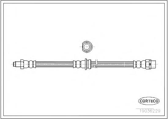 19036229 Corteco tubo flexible de frenos trasero