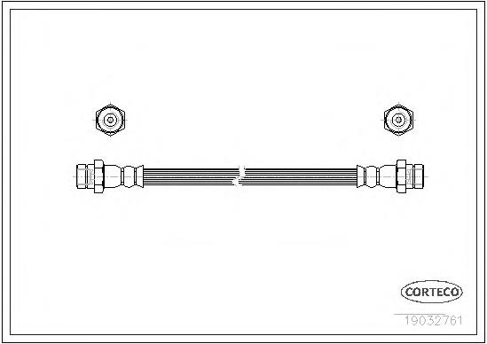 Latiguillo de freno delantero 19032761 Corteco