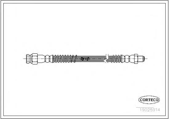 Tubo flexible de frenos trasero 19025914 Corteco