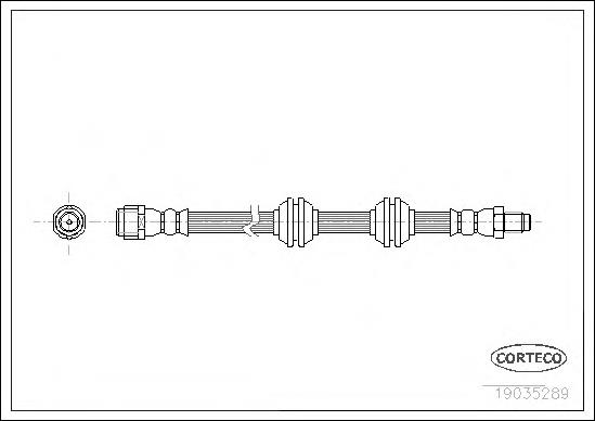 Tubo flexible de frenos trasero 19035289 Corteco