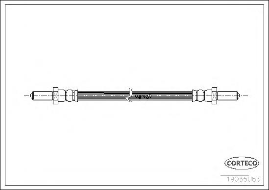 Tubo flexible de frenos trasero 19035083 Corteco