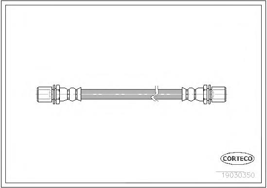 Tubo flexible de frenos 19030350 Corteco