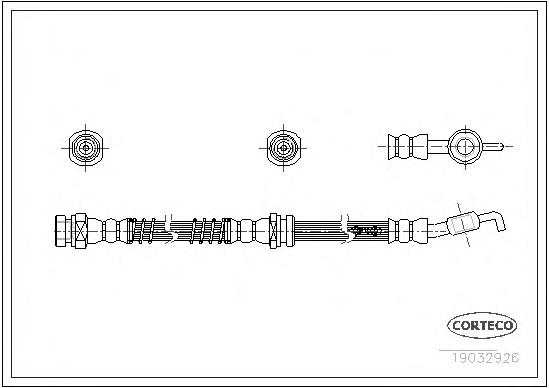 Latiguillo de freno delantero 19032926 Corteco
