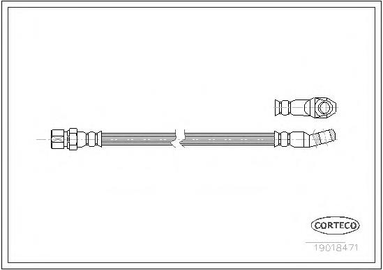 Tubo flexible de frenos 19018471 Corteco