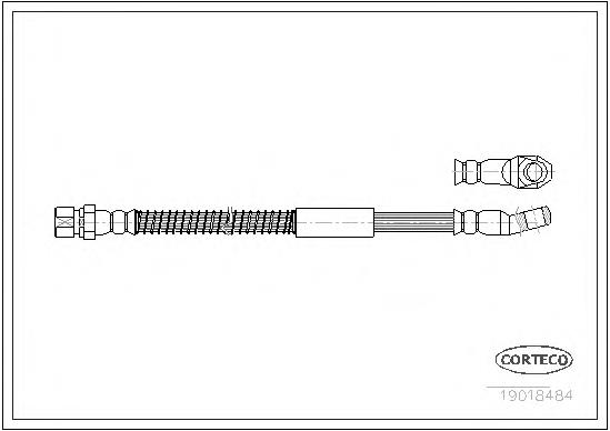 Latiguillo de freno delantero 19018484 Corteco