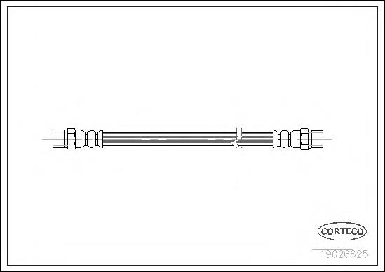 19026625 Corteco tubo flexible de frenos trasero