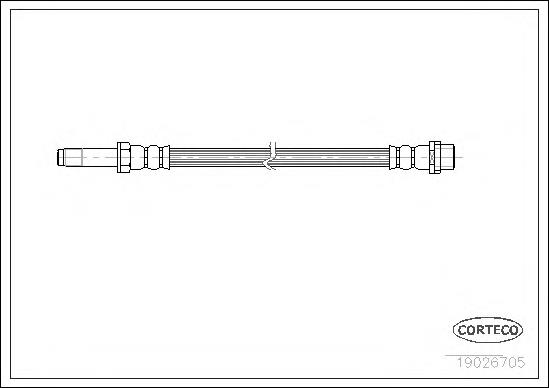 Latiguillos de freno delantero Corteco 19026705 precio, desde 11,79 EUR