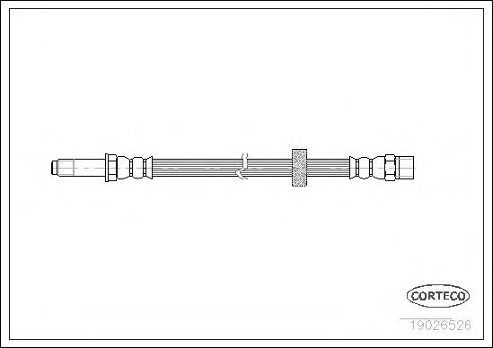 Tubo flexible de frenos delantero Cautex 461241