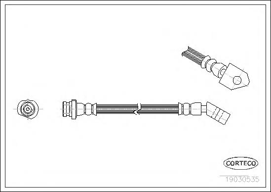 19030535 Corteco tubo flexible de frenos