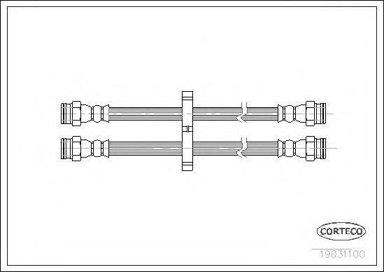 Tubo liquido de freno trasero Fiat Fiorino PICK UP (146)